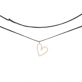 Girocollo Donna Choker Ciondolo Cuore Oro Rosa 9k  GCUOG