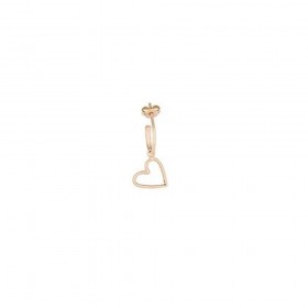 Monoorecchino Donna Cerchietto con Cuore Oro Rosa 9kt GORAGOCCU