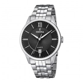 Orologio Uomo Festina Solo Tempo Acero Classico Nero F20425/3