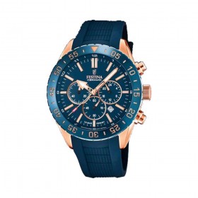 Orologio Uomo Festina Cronografo Sport Ceramic Gomma Blu Rosè F20516/1