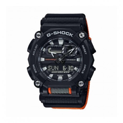 Orologio Casio Uomo G-Shock Multifunzione Nero Arancione GA-900C-1A4ER