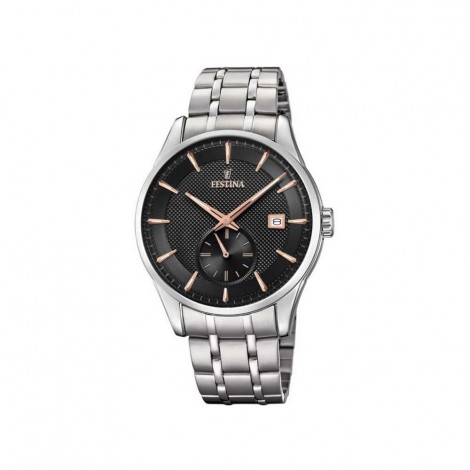 Orologio Festina Uomo Solo Tempo Nero e RoseGold 43mm F20276/4