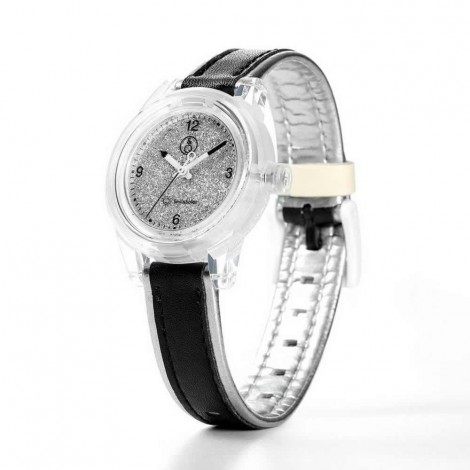 Orologio Donna Smile Solar Nero Quadrante Glitter Bianco RP29J014Y