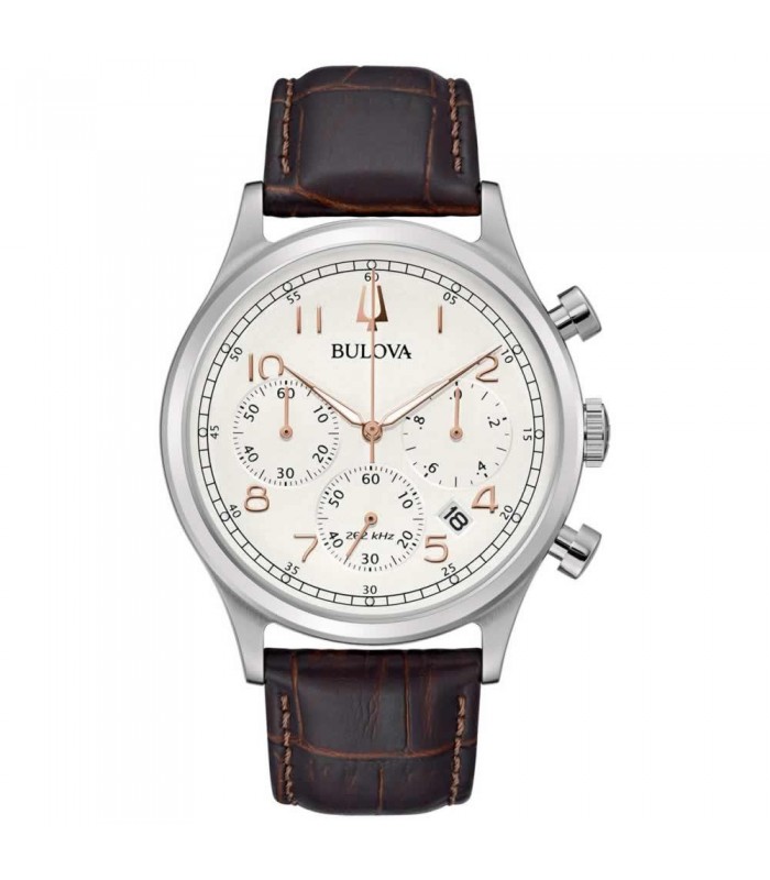 Orologio Cronografo Uomo Bulova Collezione Frank Sinatra 40mm Marrone 96B355 Orologio Cronografo Uomo Bulova Collezione Frank Sinatra 40mm Marrone 96B355