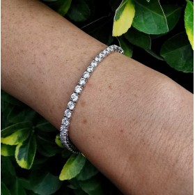 Bracciale Tennis Donna Raggi Argento 925 e Zirconi