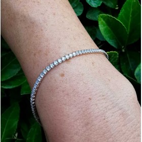 Bracciale Tennis Donna Raggi Argento 925 e Zirconi Small