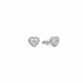 Orecchini Lobo Donna Re Carlo Anniversary Love Oro Bianco 18kt Diamanti 0,47ct E67SC002/046