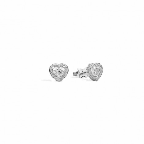 Orecchini Lobo Donna Re Carlo Anniversary Love Oro Bianco 18kt Diamanti 0,47ct E67SC002/046