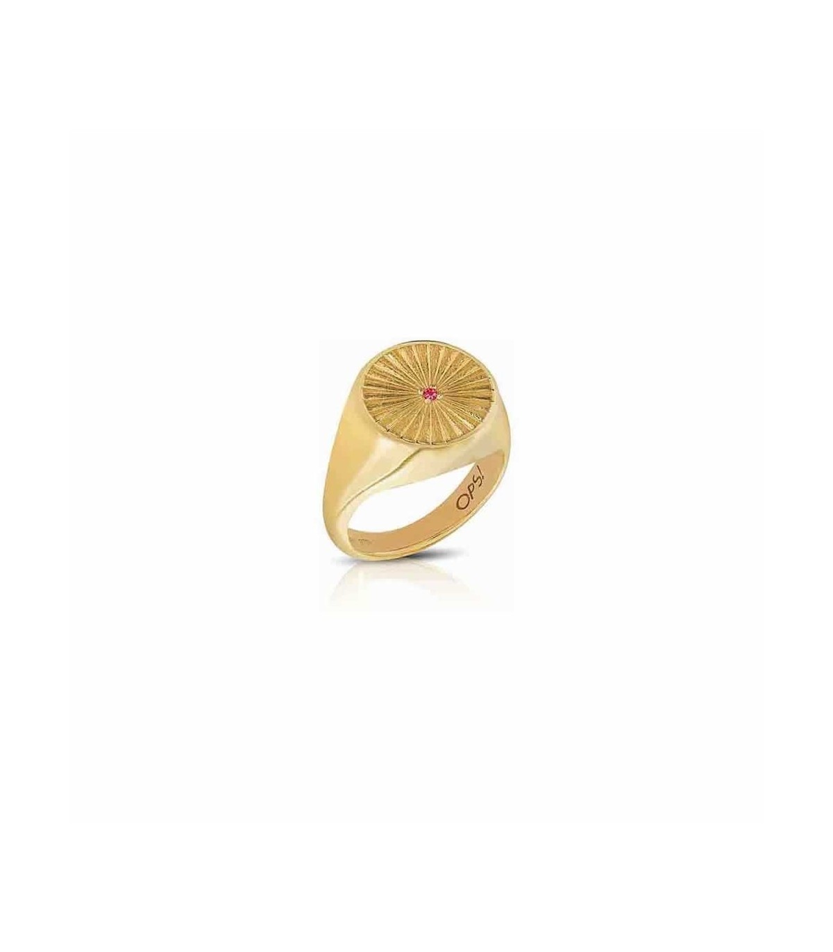 Anello OPS Icon Argento 925 Gold Zircone Rosa OPS ICG02 08 MiRaggi