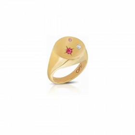 Anello OPS Icon Argento 925 Gold 3 Zirconi Mix 2 OPS-ICG05-08