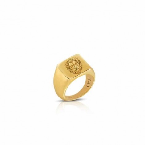 Anello OPS Icon Argento 925 Gold Leone In Rilievo OPS-ICG07-08