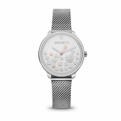 Orologio Donna Ops Objects Bold Lovely Silver Cuori OPSPW-655