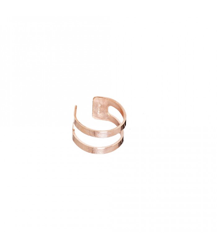 Orecchino Donna Ear Cuff Raggi Argento 925 Rosato Doppio Cerchio Orecchino Donna Ear Cuff Raggi Argento 925 Rosato Doppio Cerchio