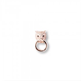 Monorecchino Donna Raggi Argento 925 Rosato Ghepardo