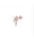 Monorecchino Donna Raggi Argento 925 Rosato Ghepardo