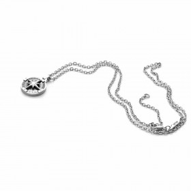 Collana Uomo Cesare Paciotti 4US Rosa Dei Venti Nera 4UCL3486