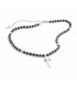 Collana Uomo Cesare Paciotti Argento 925 Sfere Nere e Pugnale JPCL0191B