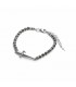 Bracciale Uomo Cesare Paciotti Rosary Ematite Nera Pugnale JPBR1668V