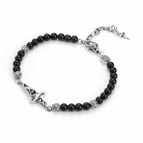 Bracciale Uomo Cesare Paciotti Sfere Nere Pugnale Choice JPBR1736V
