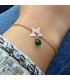 Bracciale Donna Raggi Argento 925 Rosé Stella e Pietra Verde