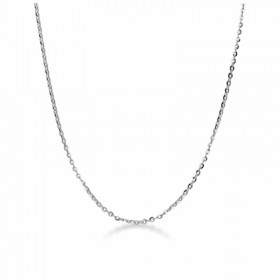 Collana Raggi Oro Bianco 18KT Catena Ovalina Sottile