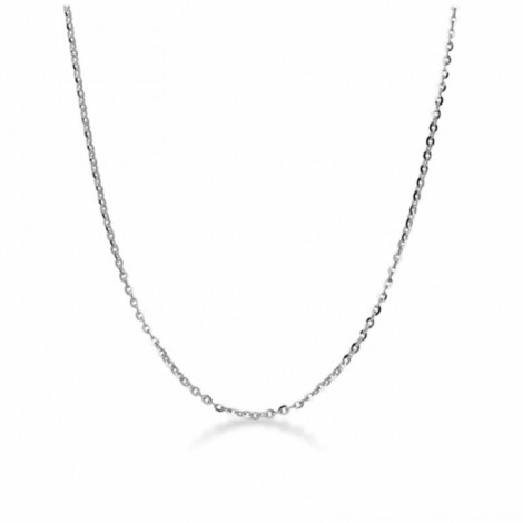 Collana Raggi Oro Bianco 18KT Catena Ovalina Sottile