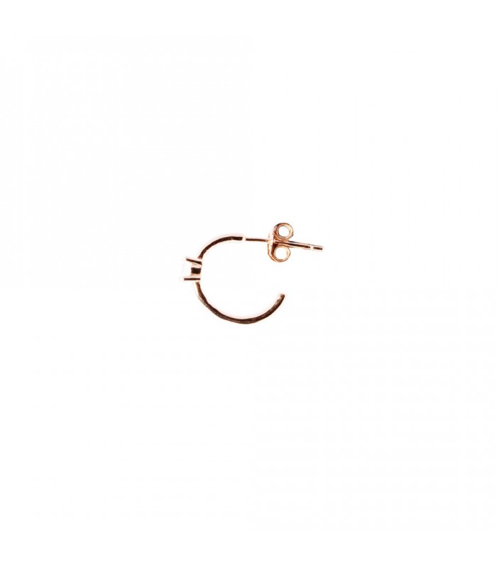 Monorecchino Donna Raggi Argento 925 Rosato Cerchio e Zircone Monorecchino Donna Raggi Argento 925 Rosato Cerchio e Zircone
