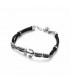 Bracciale Uomo Cesare Paciotti Corda e Ceramica Ancora Nero Blu 4UBR2740