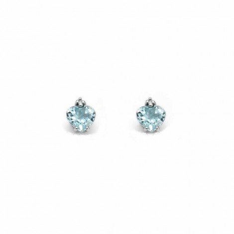 Orecchini Miluna Acquamarina Cuore 1,28 ct Diamanti 0,2ct ERD2522