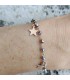 Bracciale Donna Raggi Stelle Argento 925 Rosa Pietre Colorate