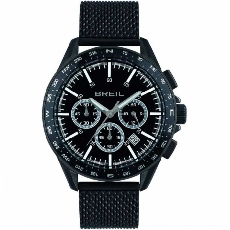 Orologio Cronografo Uomo Breil Rugged Nero Acciaio Nero TW1892