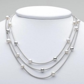 Collana Donna Miluna Argento 925 Perle 5,5/7mm PCL6063