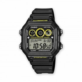 Orologio Casio Digitale Gomma Nero Giallo AE-1300WH-1AVEF