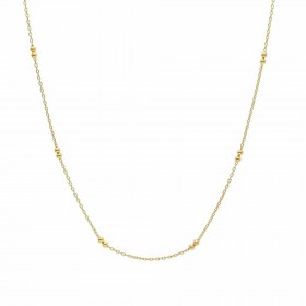 Collana Donna Raggi Catena e Sfere Oro Giallo 9kt