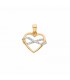 Ciondolo Raggi Cuore e Zirconi Oro Rosa 9kt