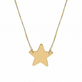Collana Donna Raggi Stella Piatta Oro Giallo 9kt