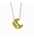 Collana Donna Raggi Luna Bombata Oro Giallo 9kt