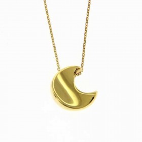 Collana Donna Raggi Luna Bombata Oro Giallo 9kt