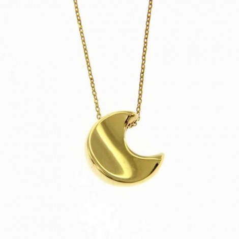 Collana Donna Raggi Luna Bombata Oro Giallo 9kt