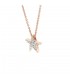 Collana Raggi Oro Rosa 9kt Stella Diamanti 0,13ct PGIRSTAR/B