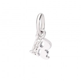 Ciondolo Dodo Lettera R Oro Bianco 18Kt Diamanti DLETPOB/B/R