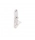 Ciondolo Dodo Lettera V Oro Bianco 18Kt Diamanti DLETPOB/B/V