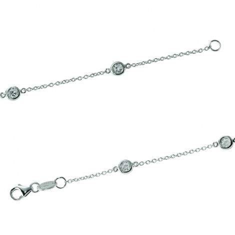 Raggi Bracciale Tiffany 5 Diamanti 0,15ct Oro Bianco 18kt