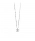 Raggi Girocollo Griffe Quattro Punte Diamante 0,05ct F VS Oro Bianco 18kt