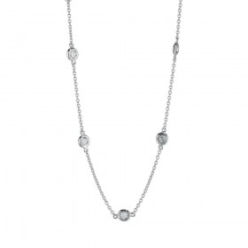 Girocollo Raggi Oro Bianco 18 kt Sette Diamanti 0,35ct F VS