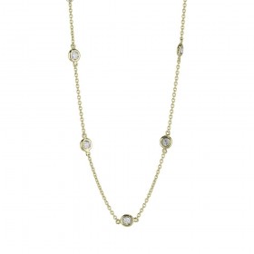 Girocollo Raggi Oro Giallo 18 kt Sette Diamanti 0,35ct F VS