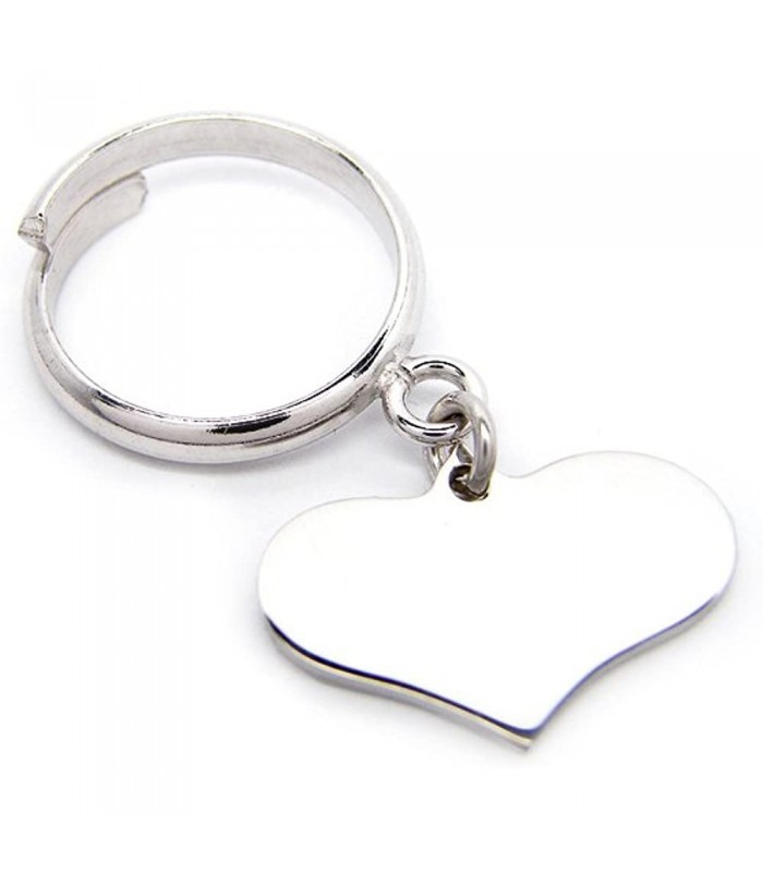 Anello Donna Raggi un Cuore Pendente Argento Anello Donna Raggi un Cuore Pendente Argento