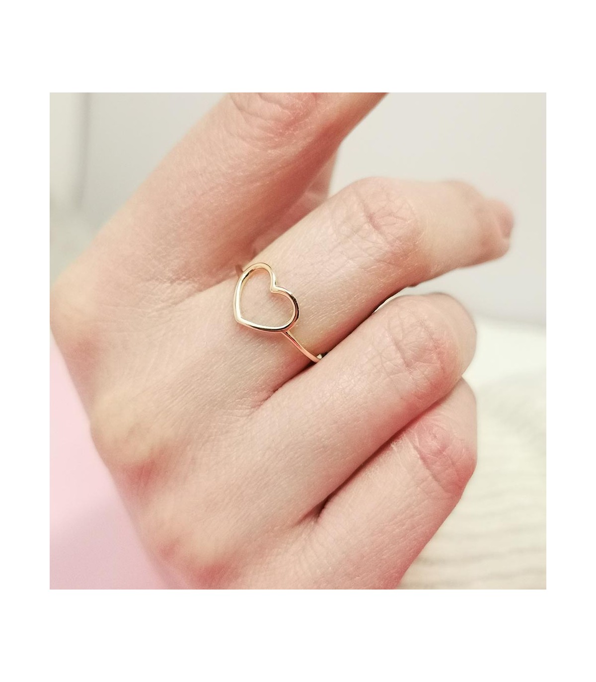 Anello cuore oro giallo sale