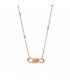Collana Donna Dodo Mini Nodo Oro Rosa 9kt 40 cm