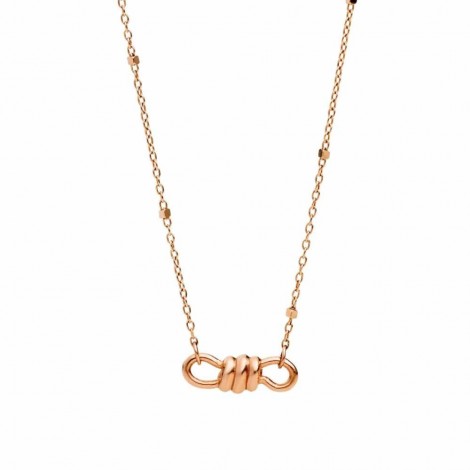 Collana Donna Dodo Mini Nodo Oro Rosa 9kt 40 cm